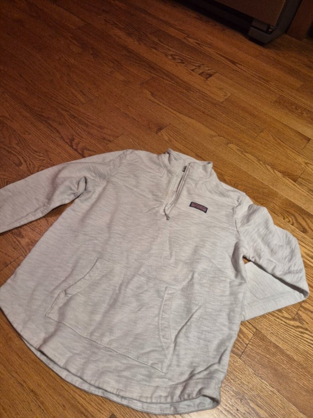 VINEYARD VINES OFF WHITE SWEATSHIRT 1/2 ZIP WITH FRONT POCKET